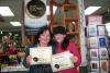Givers with "Thank You" certificates at Sage Book Store in Shelton, Washington.